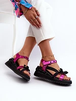 Sandały Damskie Z Kokardką D&A CR956 Fuksja