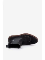 Semišové Pánské Kotníkové Boty Big Star model 21671586 Černé - Big Star Shoes Semišové Pánské Kotníkové Boty Big Star model 21671586 Černé - Big Star Shoes