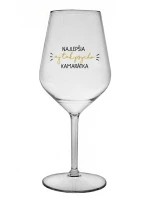 BEST YET SO PSYCHO CUP - priehľadný nerozbitný pohár na víno 470 ml