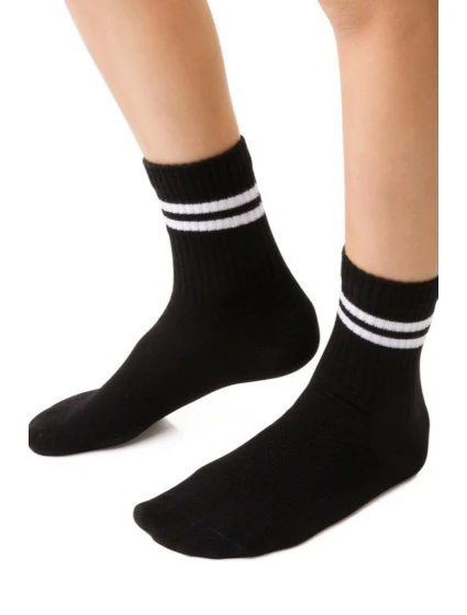 Chlapčenské vzorované ponožky 014 BLACK 32-34