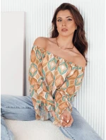 Dámská pruhovaná halenka hnědá Dstreet model 21974869 - FashionStreet