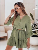 Letní mušelínové šaty tmavě zelené Dstreet model 21989663 - FashionStreet