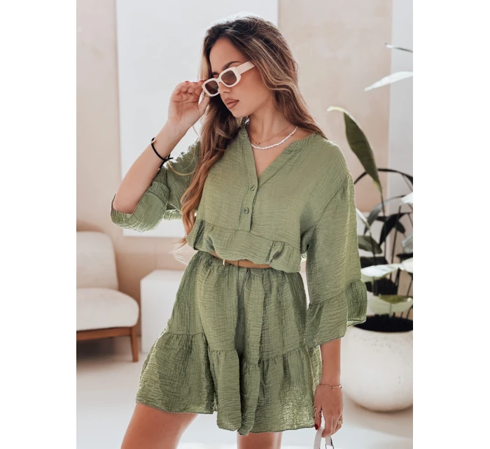 Letní mušelínové šaty tmavě zelené Dstreet model 21989663 - FashionStreet