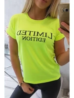 Limitovaná edícia blúzky žltá neónová Limitovaná edícia blúzky žltá neónová