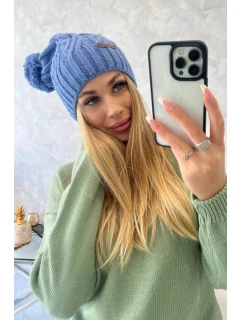 Fleecová čiapka Paulina K227 light denim