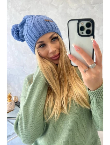 Fleecová čiapka Paulina K227 light denim