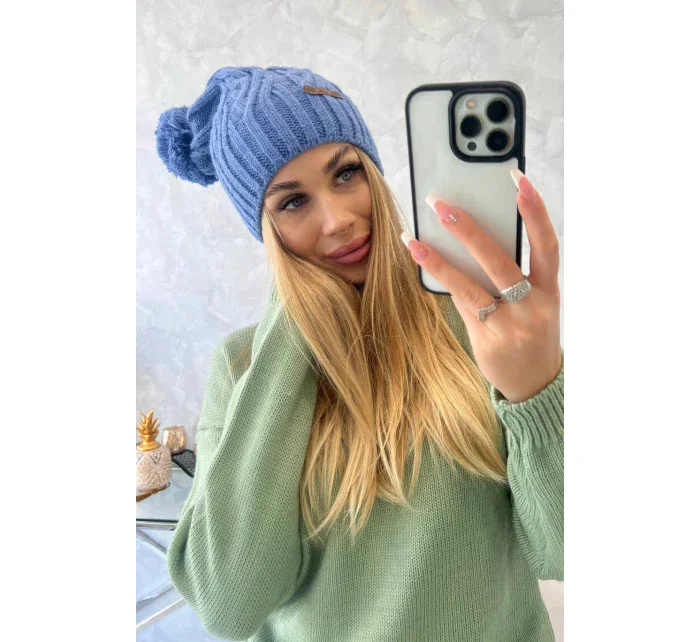 Fleecová čiapka Paulina K227 light denim