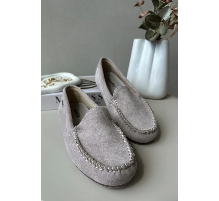 Mokasyny Damskie Z Eko Zamszu Fioletowe Amrutia