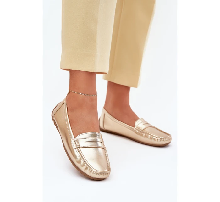 Dámské Eko Kožené Mokasíny Zlaté model 21701539 - Boto