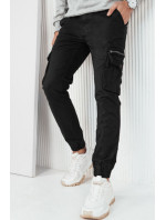 Pánske čierne nákladné nohavice Dstreet UX4173