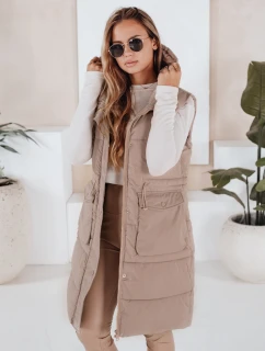 Dámská prošívaná vesta béžová Dstreet model 21966341 - FashionStreet