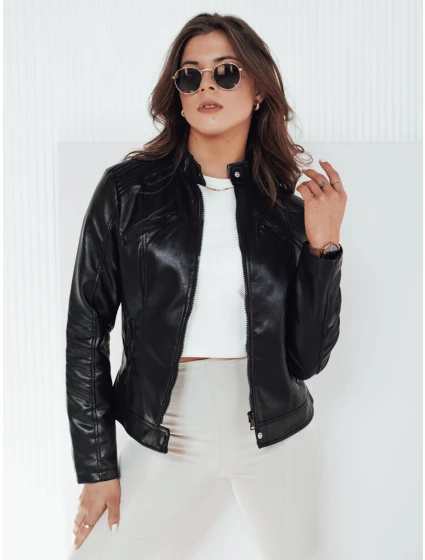 Dámská kožená bunda černá Dstreet model 21973150 - FashionStreet Dámská kožená bunda černá Dstreet model 21973150 - FashionStreet