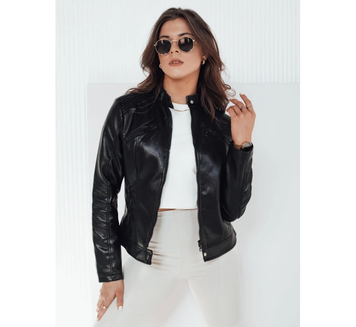 Dámská kožená bunda černá Dstreet model 21973150 - FashionStreet Dámská kožená bunda černá Dstreet model 21973150 - FashionStreet