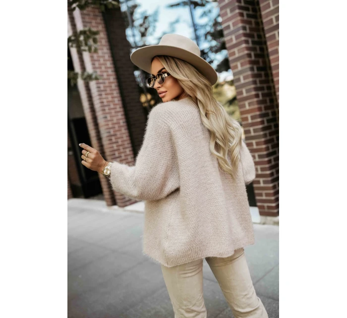 631-1 Štýlový mäkký pletený sveter - béžový 631-1 Štýlový mäkký pletený sveter - béžový