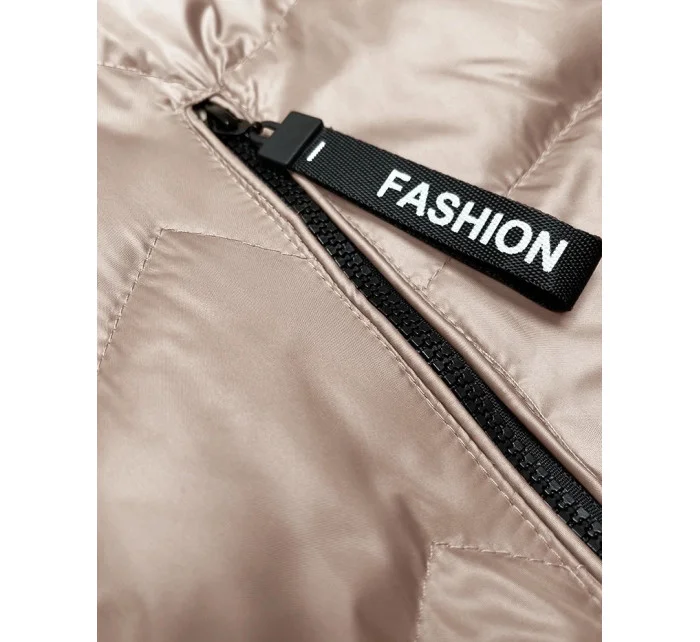 Svetlo béžová dámska vesta s odnímateľnou kapucňou S'West (B8231-51)