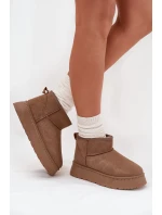 Śniegowce Damskie Na Platformie Ocieplane Futerkiem Khaki Vesirae Śniegowce Damskie Na Platformie Ocieplane Futerkiem Khaki Vesirae