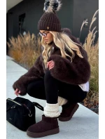 Nízké sněhule na platformě Big Star model 21708613 čokoládové - Big Star Shoes Nízké sněhule na platformě Big Star model 21708613 čokoládové - Big Star Shoes