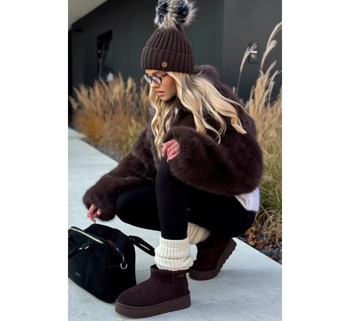 Nízké sněhule na platformě Big Star model 21708613 čokoládové - Big Star Shoes Nízké sněhule na platformě Big Star model 21708613 čokoládové - Big Star Shoes