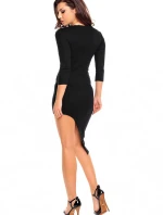 Dámske asymetrické šaty 55-2020 black - Aikha