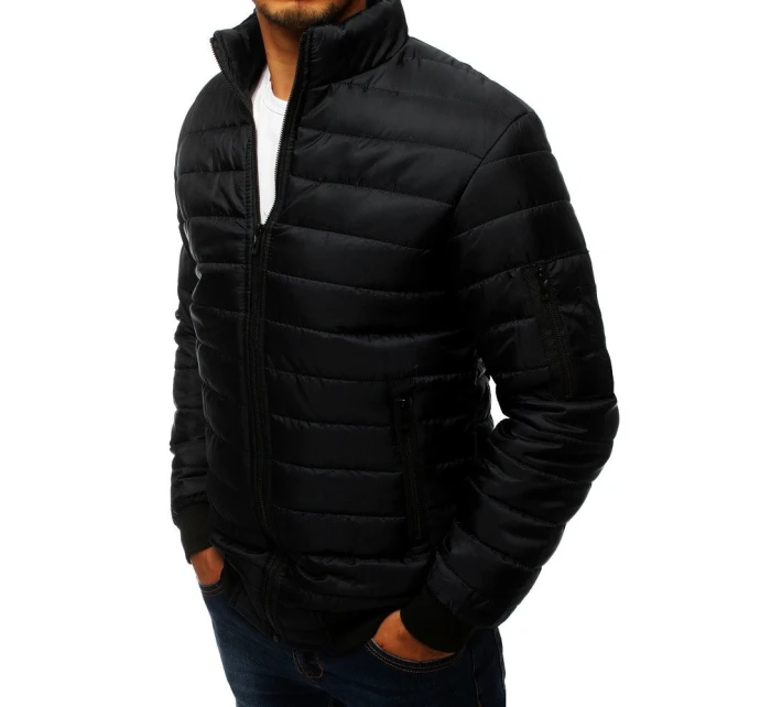 Pánska prechodná prešívaná bunda čierna TX3270 Pánska prechodná prešívaná bunda čierna TX3270