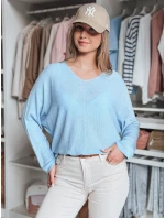 Dámsky oversize sveter NORVAN modrý Dstreet MY2452