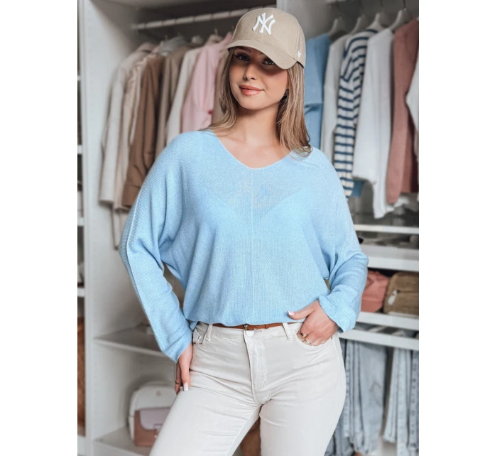 Dámsky oversize sveter NORVAN modrý Dstreet MY2452