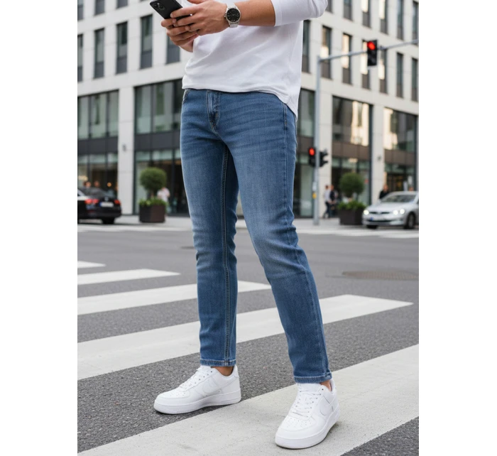 Pánske modré slim fit džínsy FashionStreet UX4475