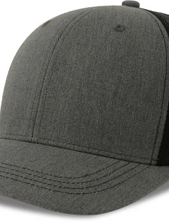 Atlantis Headwear Sonic-S 6-panelová truckerová čiapka 33.0259 sivá melírovaná/čierna