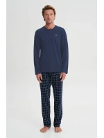 Vamp - Pánske pyžamo s kockovanými nohavicami 21924 - Vamp