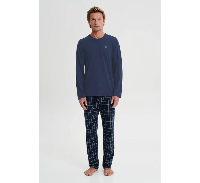 Vamp - Pánske pyžamo s kockovanými nohavicami 21924 - Vamp