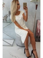 Asymetrické šaty v barvě ecru Asymetrické šaty v barvě ecru