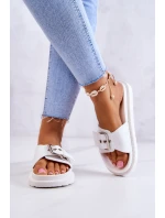 Klasyczne Klapki Damskie Big Star JJ274A309 Białe
