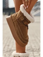 Semišové dámské zimní boty s ozdobnými Big Star Camel model 21708676 - Big Star Shoes