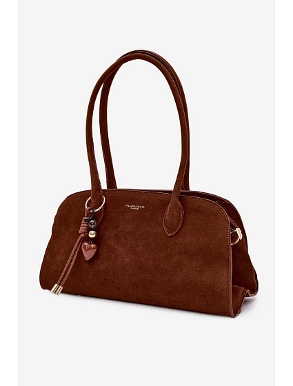 Kabelka s přívěskem a Eko semiš Camel model 22111660 - Flora&Co