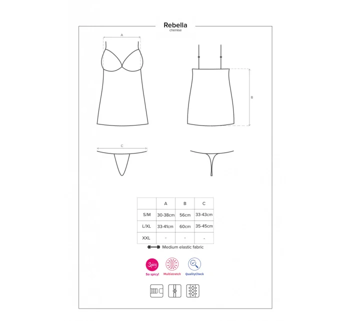 Odvážna košieľka Redella chemise - Obsessive