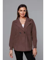 Krátky prehoz cez oblečenie typu alpaka v tmavo kakaovej farbe (CJ65)