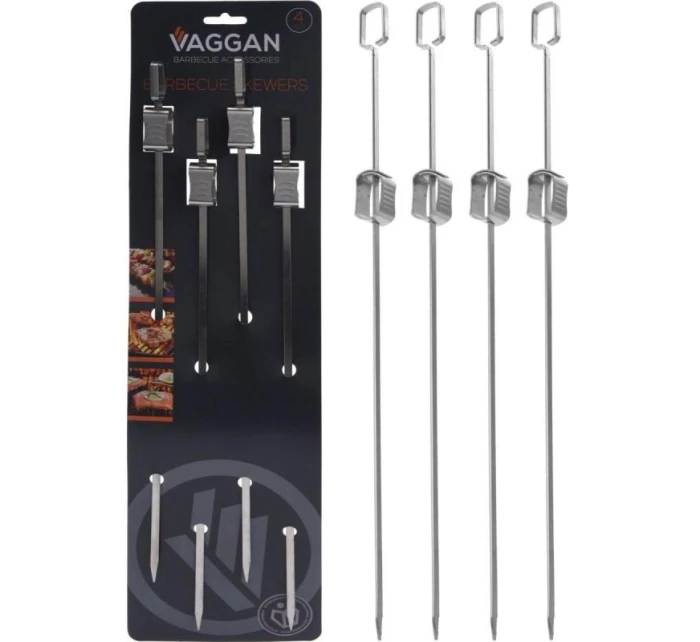 ŠPAJLE NA ŠPÍZY 4KS DĹŽKA 40,5CM NEREZOVÁ OCEĽ