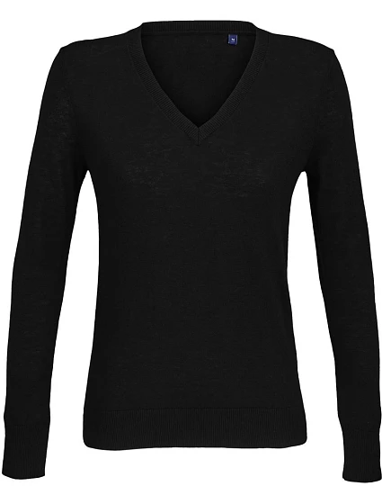 NEOBLU Sullivan Women Dámsky sveter s výstrihom do V 24.3988 deep black NEOBLU Sullivan Women Dámsky sveter s výstrihom do V 24.3988 deep black