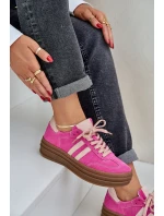 Zazoo N1068S4 Damskie Zamszowe Sneakersy Na Platformie Fuksja
