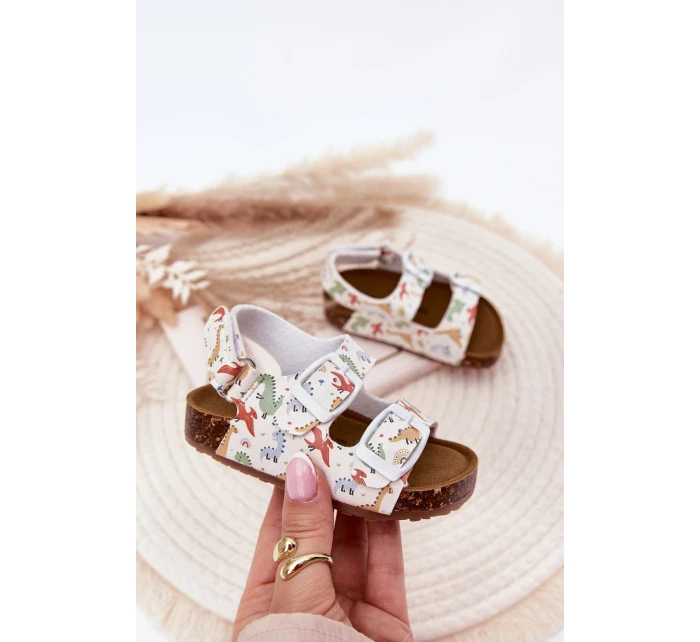 Dětské sandály na korkové podrážce s přezkami model 21701031 - Boto Dětské sandály na korkové podrážce s přezkami model 21701031 - Boto