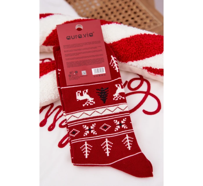 Pánské Vánoční Ponožky Běžící Sob Červené