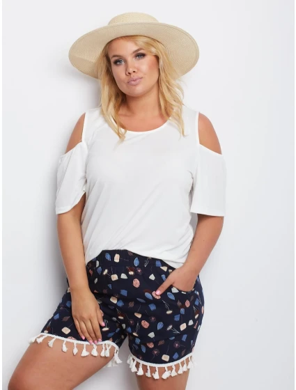 Šortky AT SN model 16156842 tmavě modrá - FPrice Šortky AT SN model 16156842 tmavě modrá - FPrice