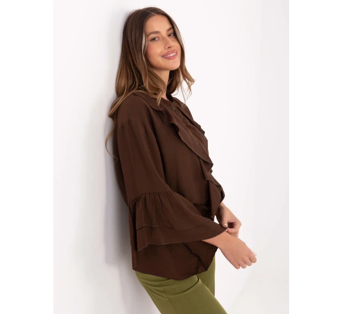 MI košeľa KS 32330.05P hnedá