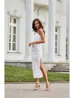 Večerní šaty model 20686770 krémové - Roco Fashion