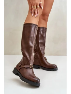 Dámské kozačky Tmavě hnědá model 21466169 - SEASTAR