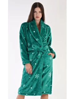 Dámsky župan dlhý so šálovým golierom Vločky