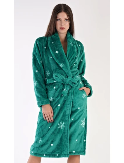 Dámsky župan dlhý so šálovým golierom Vločky Dámsky župan dlhý so šálovým golierom Vločky