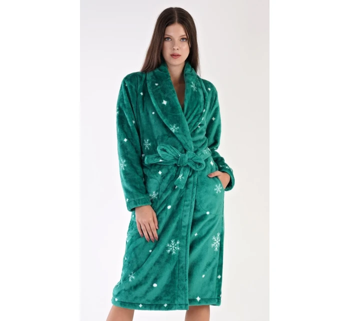 Dámsky župan dlhý so šálovým golierom Vločky Dámsky župan dlhý so šálovým golierom Vločky