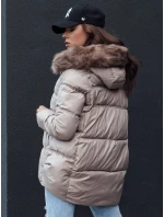 Dámská zimní bunda s kapucí béžová Dstreet model 21979662 - FashionStreet
