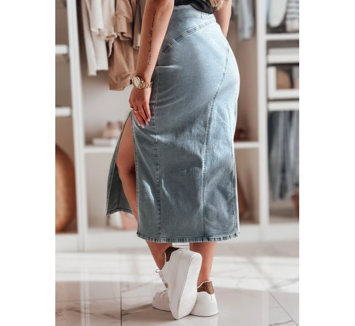 Džínová midi sukně s rozparkem modrá Dstreet model 21985391 - FashionStreet